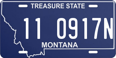 MT license plate 110917N