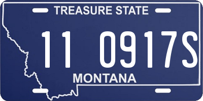 MT license plate 110917S