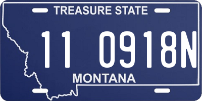 MT license plate 110918N