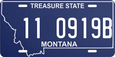 MT license plate 110919B