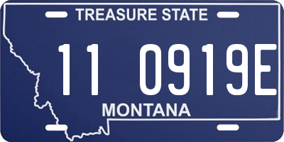 MT license plate 110919E