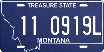 MT license plate 110919L