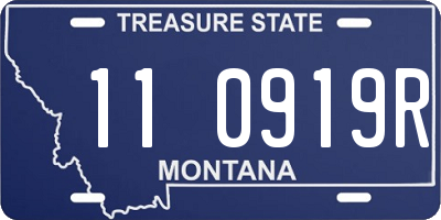 MT license plate 110919R