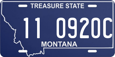 MT license plate 110920C