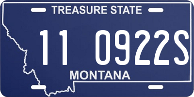 MT license plate 110922S