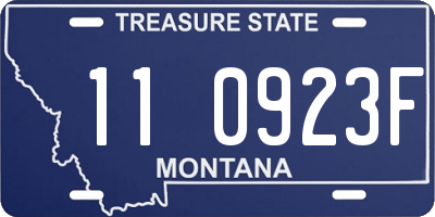 MT license plate 110923F