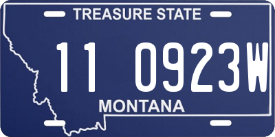 MT license plate 110923W