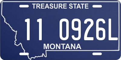 MT license plate 110926L