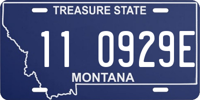 MT license plate 110929E