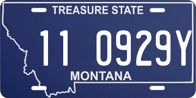 MT license plate 110929Y