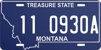 MT license plate 110930A
