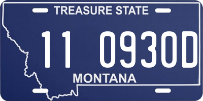 MT license plate 110930D