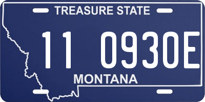 MT license plate 110930E