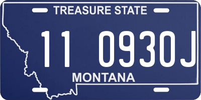 MT license plate 110930J