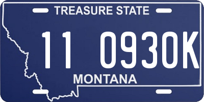 MT license plate 110930K