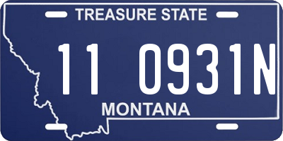 MT license plate 110931N