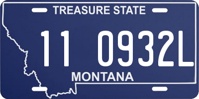 MT license plate 110932L