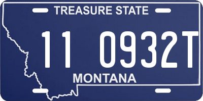 MT license plate 110932T