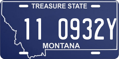 MT license plate 110932Y