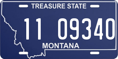 MT license plate 110934O