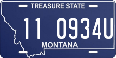 MT license plate 110934U