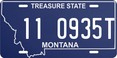 MT license plate 110935T