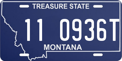 MT license plate 110936T