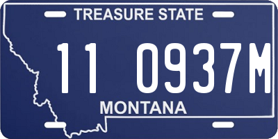 MT license plate 110937M