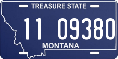 MT license plate 110938O