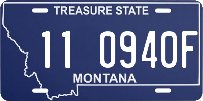 MT license plate 110940F