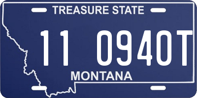 MT license plate 110940T