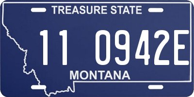 MT license plate 110942E