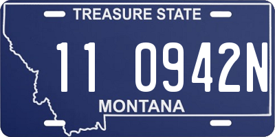 MT license plate 110942N