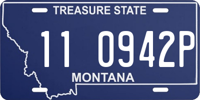 MT license plate 110942P