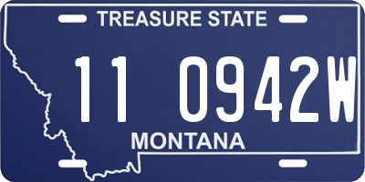 MT license plate 110942W