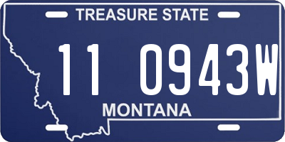 MT license plate 110943W