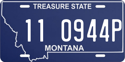 MT license plate 110944P