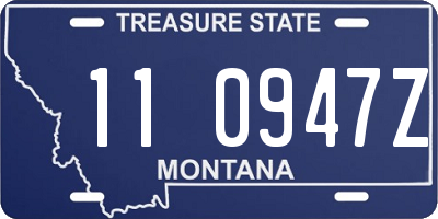 MT license plate 110947Z