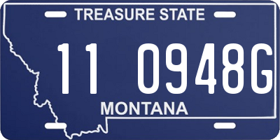 MT license plate 110948G