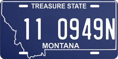 MT license plate 110949N