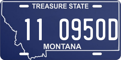 MT license plate 110950D