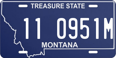 MT license plate 110951M