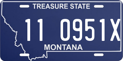 MT license plate 110951X