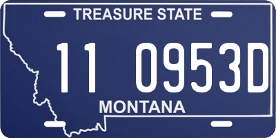 MT license plate 110953D