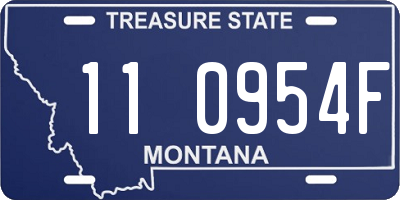 MT license plate 110954F