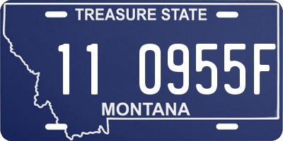 MT license plate 110955F