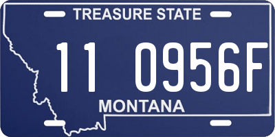 MT license plate 110956F