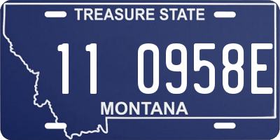 MT license plate 110958E