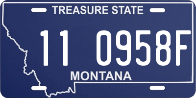 MT license plate 110958F