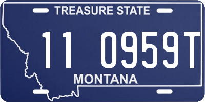 MT license plate 110959T